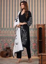 Cotton Black Casual Wear Digital Printed Readymade Salwar Suit